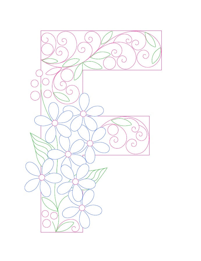 Paper Filigree Painting Kit - Letters