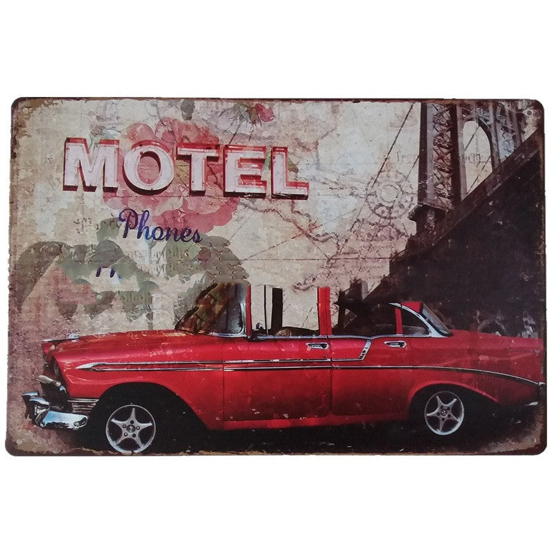 Retro Tin Painting Hot Selling Metal Crafts In Europe And America