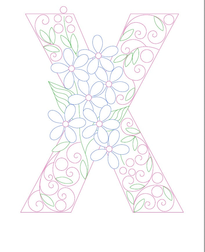 Paper Filigree Painting Kit - Letters